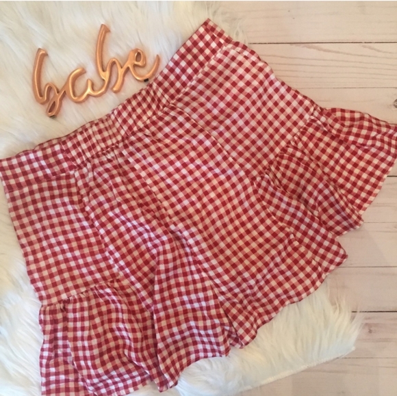 🌸SMYM- BNWoT Red GINGHAM Skippy SHORTS - Picture 4 of 5
